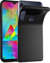 Flexibele achterkant Silicone hoesje Zwart Geschikt voor: Samsung Galaxy M20
