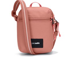Pacsafe GO Micro Crossbody - 1.5 L - Schoudertas - RFID-blokkerend - Anti-diefstal Tas - Waterafstotend - Beveiligde Tas - Festival Tas - Reistas - Veilig Dockslot - Gerecycled Polyester - Roze