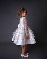 Robe de soirée fille - tenue de mariée enfant - robe de mariée fille - séance photo - robe blanche - robe de communion - robe d'anniversaire - déguisement enfant - outfit de fête - robe de soirée - robe Misty (taille 98/104)