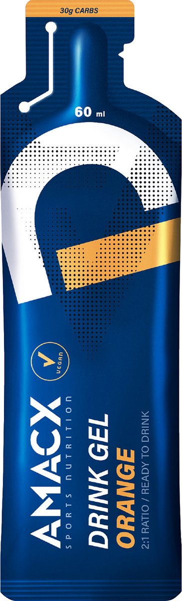 Amacx Drink Gel - Sportgel - Energy Gel - Energiegel - Orange - 12 pack — afbeelding 2
