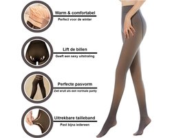 Sorprese Fleece Panty - Thermo Panty L/XL - Huidskleur Doorschijnend - Fleece Panty - Warme Panty - Fleece Legging