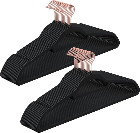 Jago - Kledinghangers - set 30 stuks - wit - de haak is 360 graden