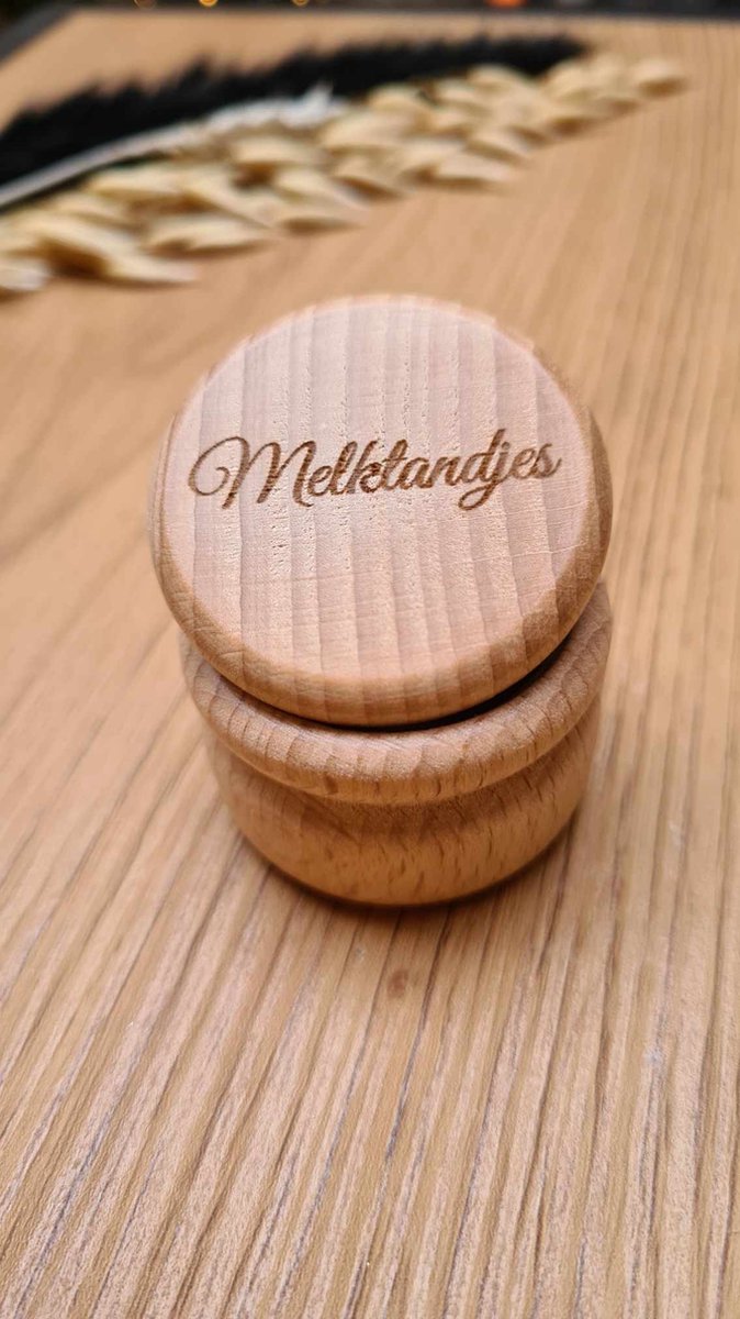 Bewaardoosje | melktandjes | tandendoosje | opdruk: gegraveerd | bewaarpotje | tandenpotje