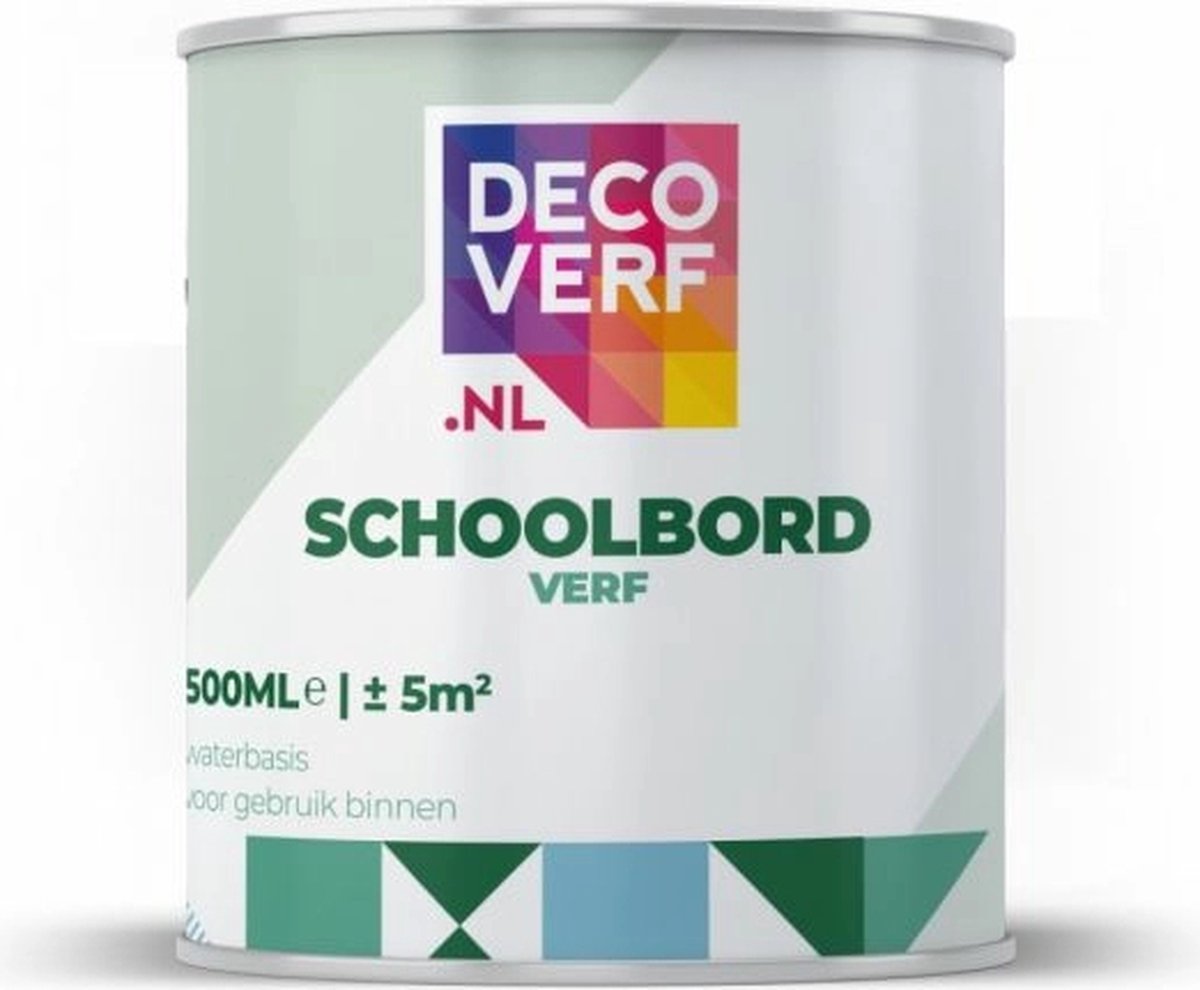 Decoverf schoolbordverf lichtblauw, 500ml