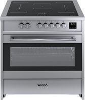 Wiggo WIO-E921A(XX) - Pose - Induction - Four électrique - 90 cm - 8 fonctions - 121 Litres - 3000 W - Inox