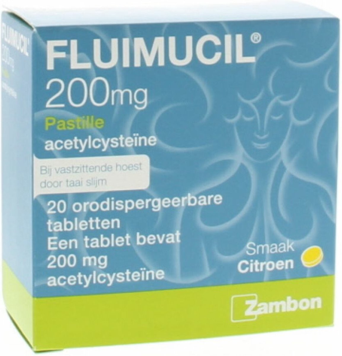 Goedkoopste Fluimucil Pastille 200mg - 1 x 20 zuigtabletten