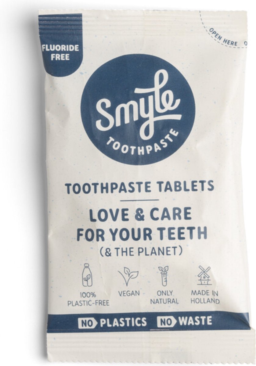 Smyle Tandpasta Tabs Navulling zonder Fluoride - 3 x 65 stuks - Voordeelverpakking