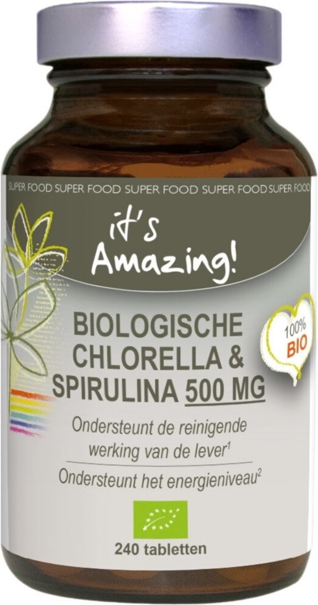 It's Amazing Biologische Chlorella & Spirulina 500 mg - 240 tabletten