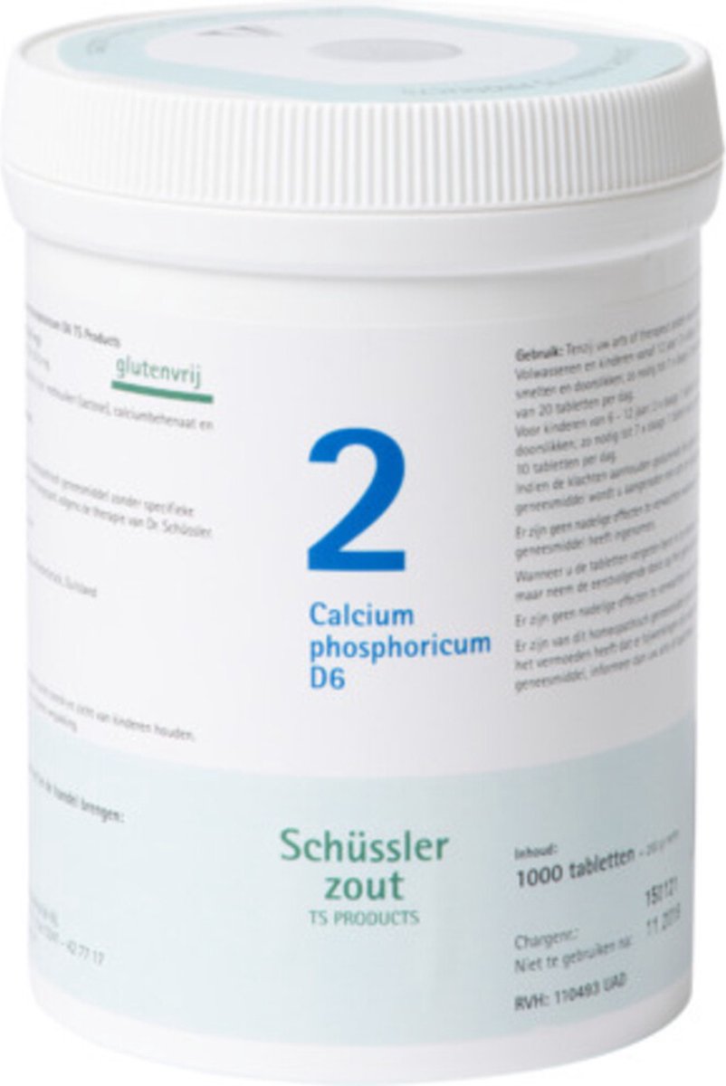 Goedkoopste Pfluger Schussler Zout nr 2 Calcium Phosphoricum D6 - 1 x 1000 tabletten