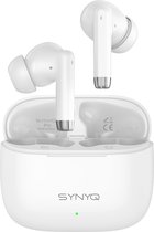 Synyq iPro Draadloze oordopjes - Bluetooth oordopjes - Earpods - Draadloze oortjes - Oortjes draadloos - Oordopjes draadloos - Geschikt voor Apple & Android - Wit