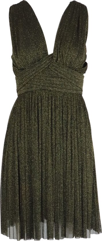 Nenette • korte jurk Auri in zwart met goud • maat XS (IT40)