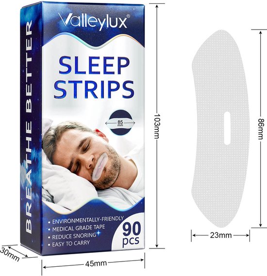Anti Snurk - Slaaptape - Beter Slapen - Mond Tape - Mondpleisters - Mouth Tape - Sleeptape - Snurk Tape