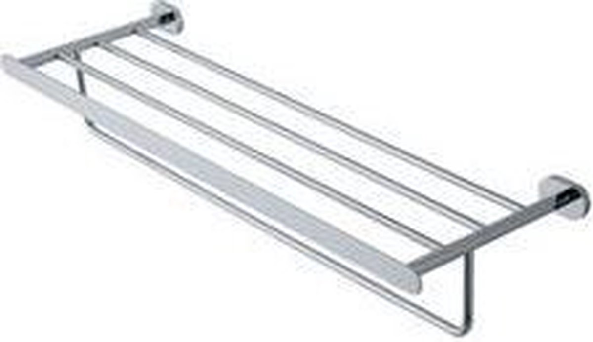 Handdoekenrek met plankje 66,5x3,5x11cm verchroomd messing cm - Salerno Eastbrook