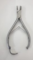 Belux surgical Instruments / Professionele Nagelknipper voor ingegroeide nagels - Pedicure - Gebogen - Zilver - 14 cm
