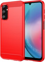 Silicone TPU gel rood hoesje Telefoonhoesje geschikt voor Samsung Galaxy A25 5G