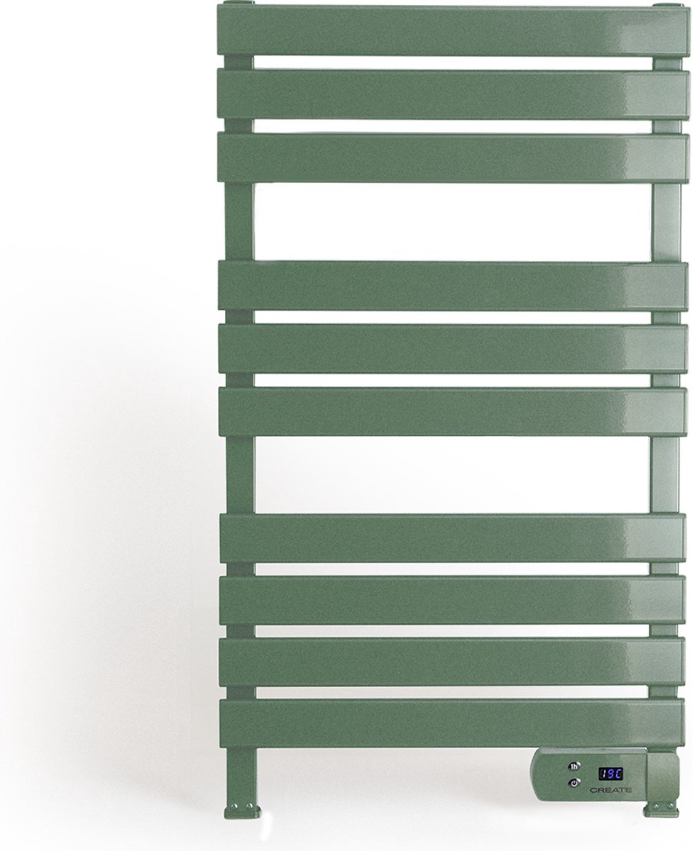 CREATE - Elektrische handdoekhouder 500W - Sage - Zonder benen - Zonder plank - WARM TOWEL