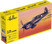 1:72 Heller 80266 P-40 Kitty Hawk Plane Plastic Modelbouwpakket