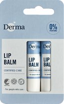 Derma Family Lippenbalsem - 2 stuks - Parfumvrij - Veganistisch - Hypoallergeen - Allergy Certified