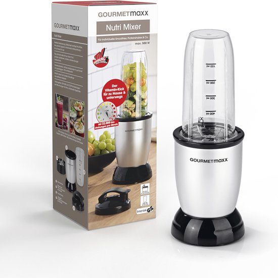 GOURMETmaxx Voedingsmixer - 4 st - zilver/zwart van GOURMETmaxx — afbeelding 3