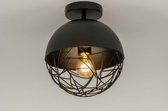 Lumidora Plafondlamp 73177 - Plafonniere - BARCELONA - E27 - Zwart - Metaal - ⌀ 25 cm