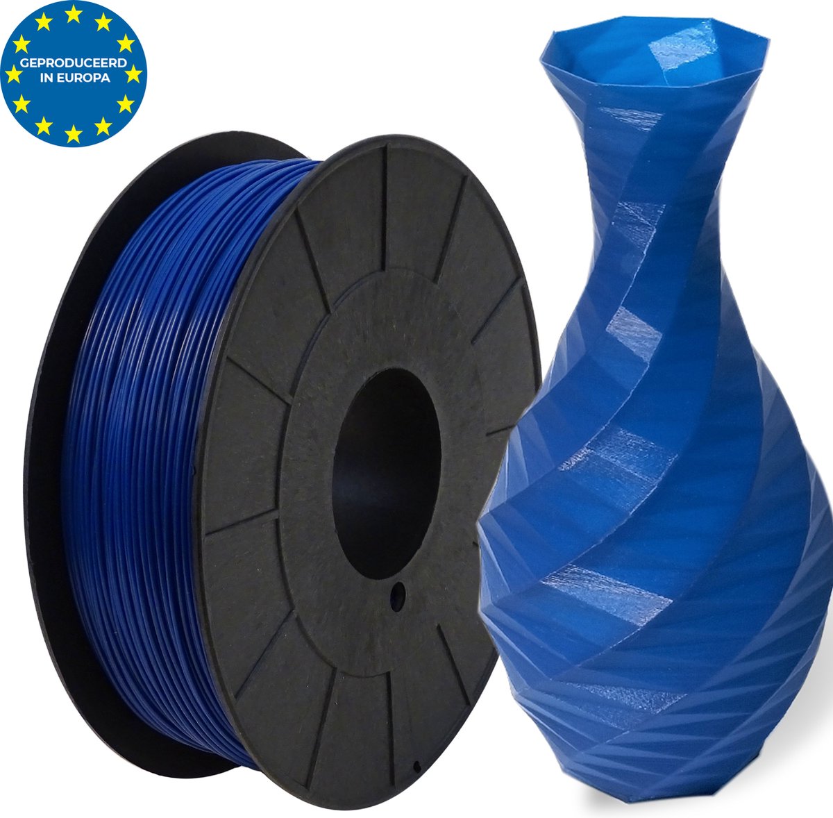 Donkerblauw - PLA filament Europees - 500g - 1.75mm - 3D printer filament - Plastic spoel