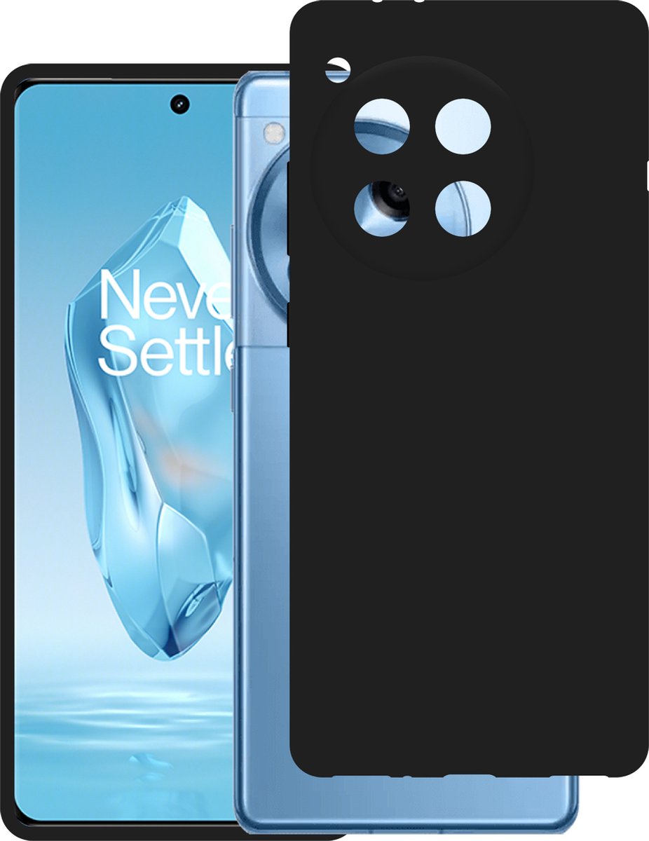 Cazy hoesje geschikt voor OnePlus 12R Hoesje Siliconen - Flexibele Case - Zwart