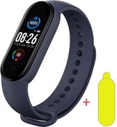 Royal supplies M5- Stappenteller - Activity Tracker - Fitness tracker- Smartwatch - Screenprotector- Blauw