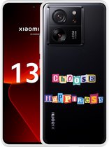 Cazy Hoesje geschikt voor Xiaomi 13T/13T Pro Choose Happiness
