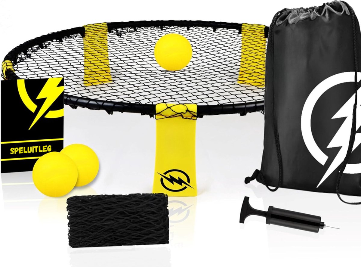Spikeball Set de jeu Roundnet Original, 3 balles, filet et sac in