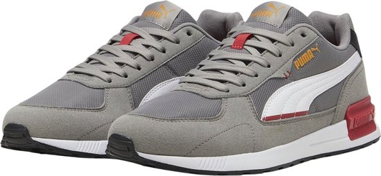 PUMA Graviton Unisex Sneakers - Stormy Slate-PUMA White-Club Red-Ginger Tea
