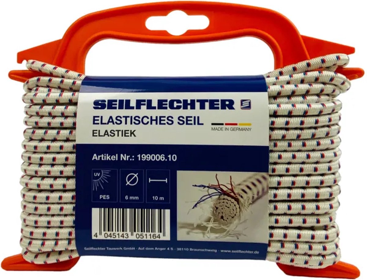 Seilflechter - Elastiek - Wit - 4mm - Op Haspel - Maat: 10M