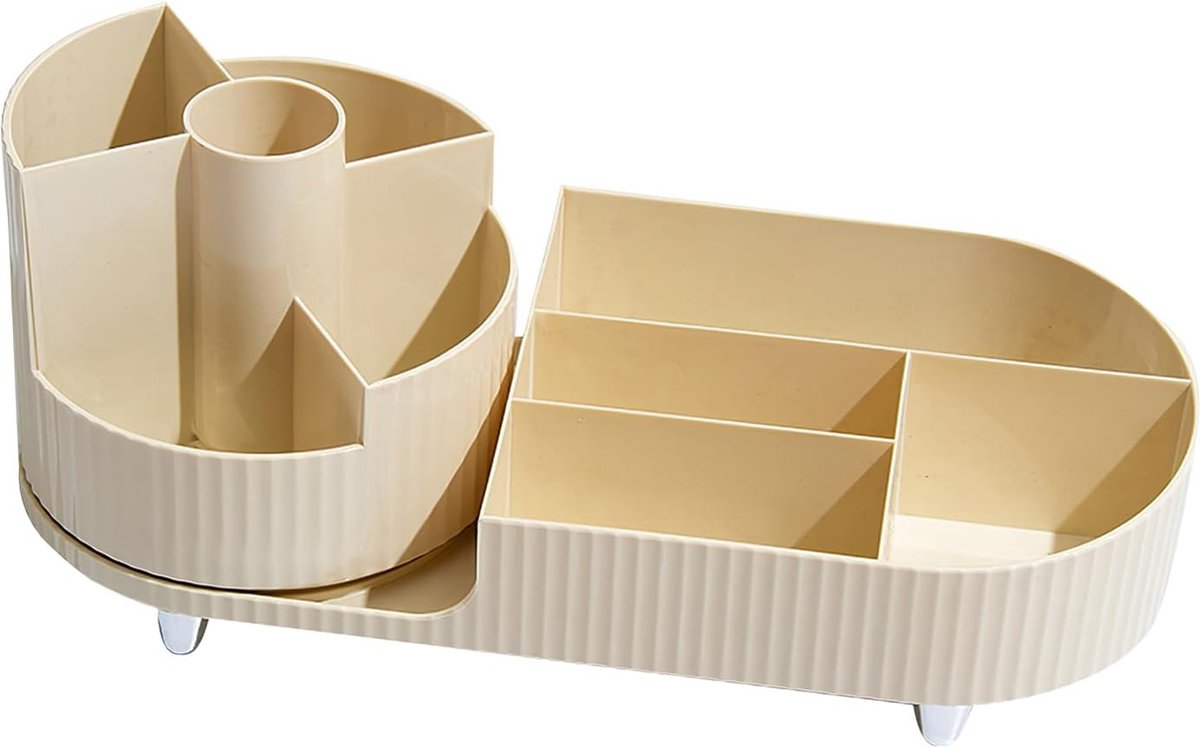 Make-up organizer, 360° roterende borstelorganizer, make-up cosmetische organisator met hoge capaciteit, geschikt voor bureauopslag op kaptafels, badkamers, kantoren enz.