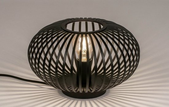 Lumidora Tafellamp - E27 - Zwart - Metaal - ⌀ 30