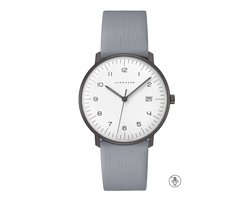 Junghans Max Bill Quartz 41/4064.02 - zwart - horloge - heren - vintage - heren horloge - dames horloge - zwart - saffierglas - bolglas