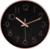 Klok - Horloge Murale - Horloge Murale - Horloge de Cuisine - Klok de Luxe - Trotteuse Flottante - Lumineuse - 30 cm - Quartz - Silencieuse
