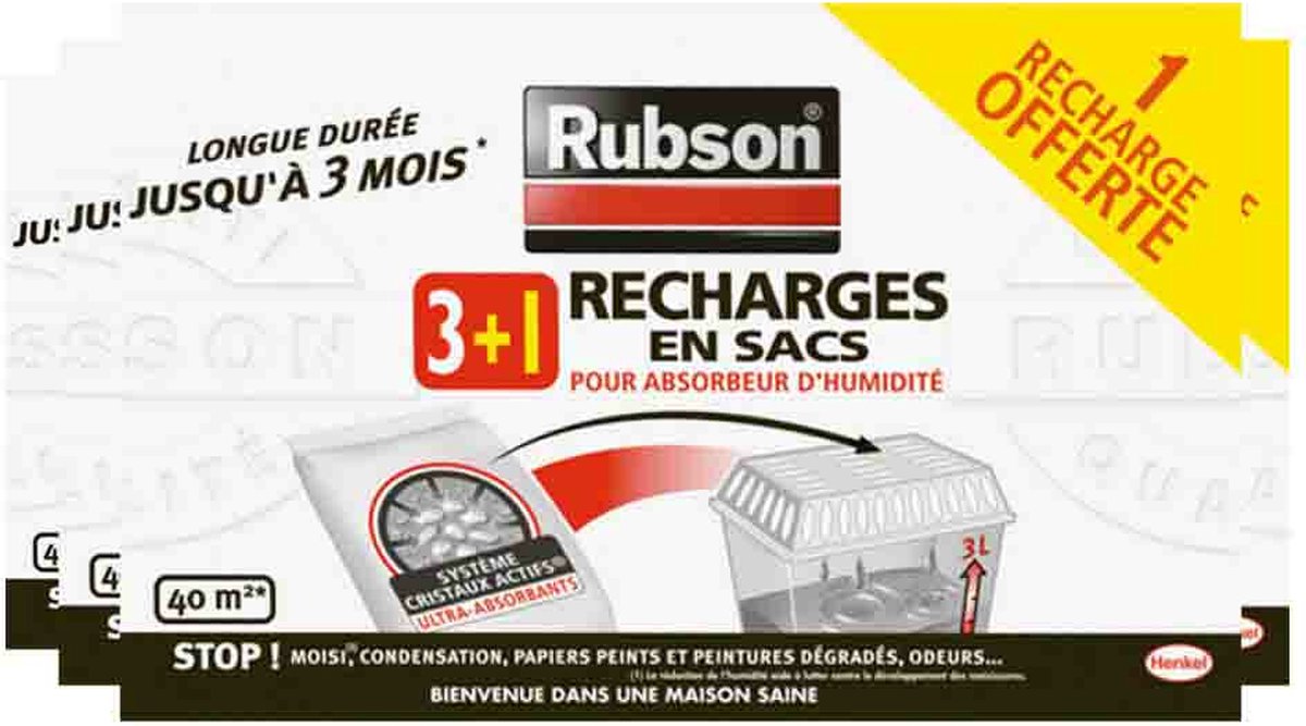 Rubson Navullingen Vochtopnemer 16 x 450g – Geschikt voor 900g en 1kg Rubson Vochtopnemers