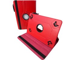 Universele Tablet Hoes voor 10 inch Tablet - 360° draaibaar - Rood Geschikt voor: Teclast/Huawei/Blackview/Asus/Lenovo/Fusion/Vankyo/Fire/DOOGEE/Hipad/Xiaomi/BOOX/PRITOM/TCL/OPPO Android Pad Tablets
