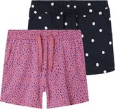 NAME IT NKFVIGGA 2P SHORTS NOOS Pantalons Filles - Camellia RosePack:PACK W. DARK SAP DOTS - Taille 158