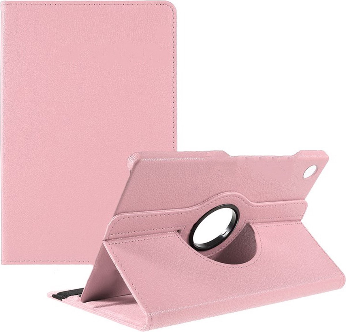 Draaibaar Hoesje - Rotation Tabletcase - Multi stand Case Geschikt voor: Samsung Galaxy Tab A9+ (Plus) 11 inch 2023 (SM-X210, SM-X215, ,SM-X216, SM-X218) Lichtroze