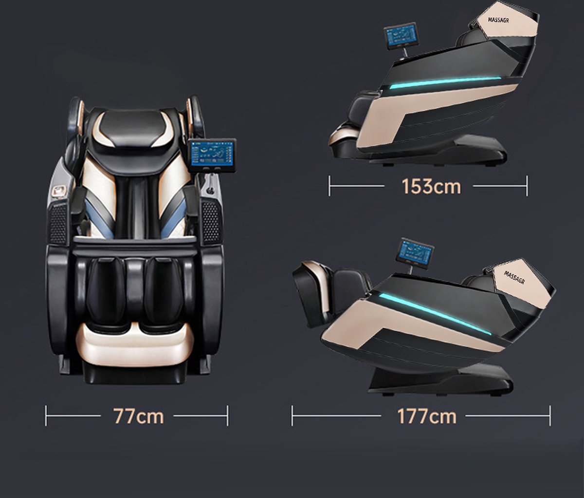 Draco Premium Massagestoel Compact met 20 Airbags - afbeelding 2