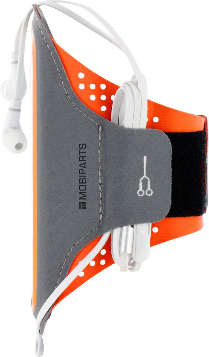 Mobiparts Telefoonhoesje geschikt voor Telefoonhouder Hardlopen Apple iPhone SE (2020) Sport Hoesje Neopreen | Mobiparts Comfort Fit Sportarmband - Neon Orange | Oranje