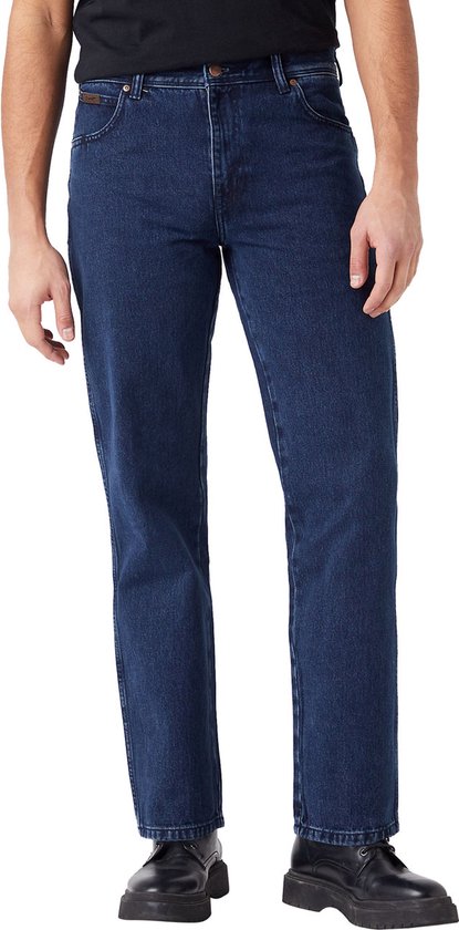Wrangler Heren Jeans Broeken Texas regular/straight Fit Blauw 36W / 32L Volwassenen
