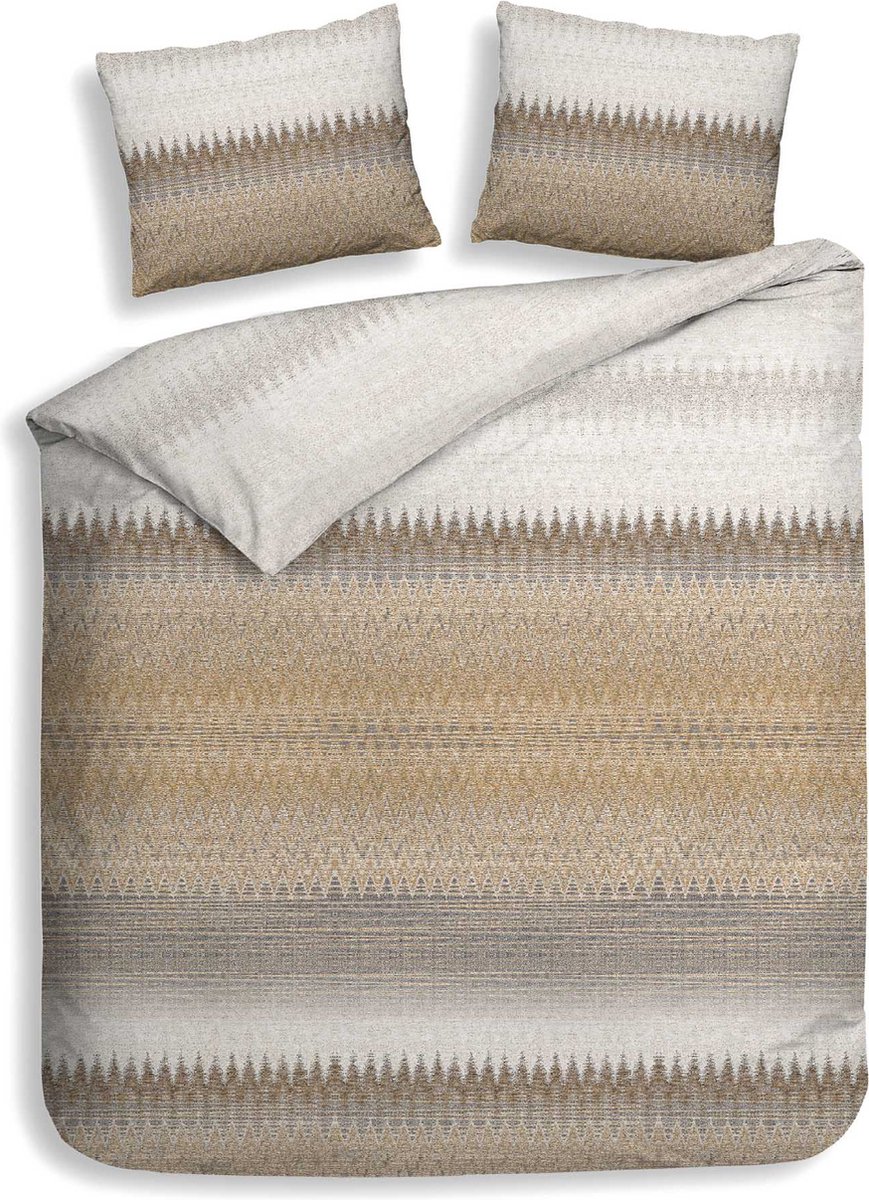 Heckettlane Heckett & Lane Flanel dekbedovertrek Abbe (Sepia Natural) - 140x200/220 cm