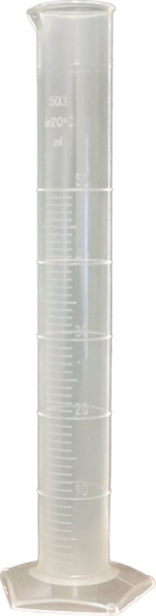 Maatcilinder 50ml uit een stuk van polypropyleen 1stuk