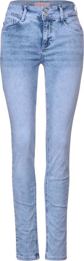 Street One Style QR York - high waist - Dames Jeans - heavy indigo bleach - Maat 32