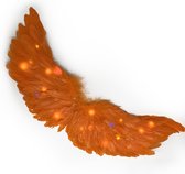 Engelen Vleugels Oranje Met Lichtjes Voor Volwassenen (Maat L) - Koningsdag