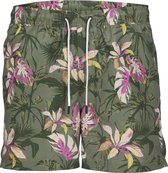 Jack & Jones Heren Zwemshort JPSTFIJI JJSWIM Dubbele Waistband Tropical Print - Maat XS