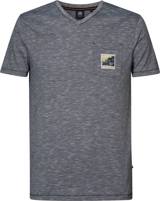 Petrol Industries - T-shirt à poche pour homme Whimsical - Blauw - Taille L