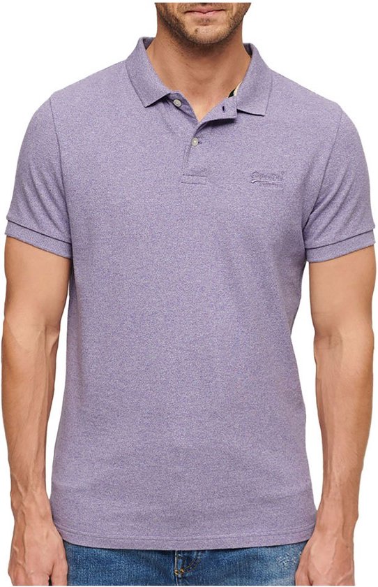Superdry Classic Pique Polo Paars S Man