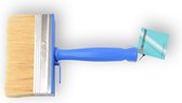 Professionele Verfkwast voor Muurverf - Hoogwaardig Schildermateriaal – Blauw Blokkwast - Geschikt voor Water- en Oliegedragen Verf - 40x140mm